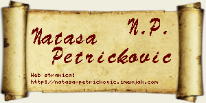 Nataša Petričković vizit kartica